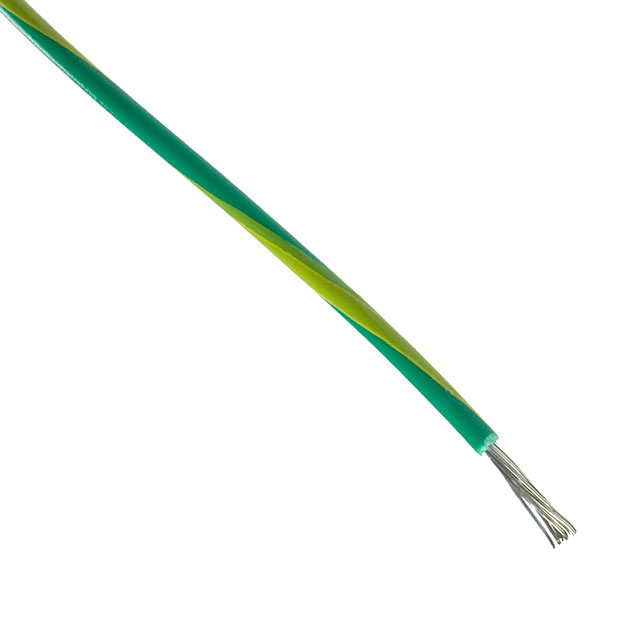 Green/Yellow Stranded Hook-Up Wire