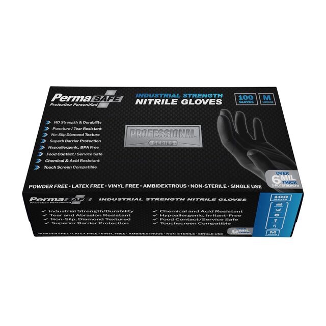 Industrial Nitrile Disposable Gloves M